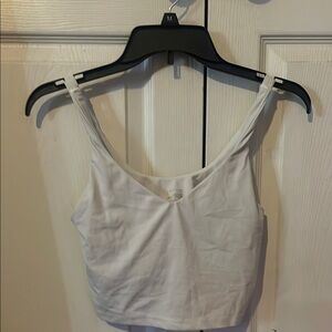 Aerie Cream Camisole Crop Top with Sweetheart Neckline
